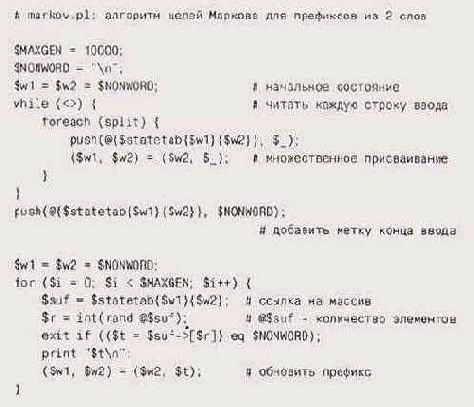в предыдущей программе, отображение хранится 