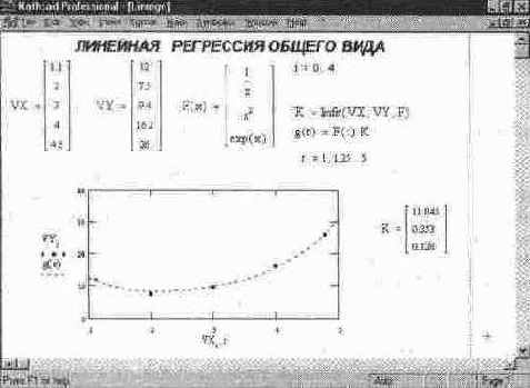 Функция для линейной регрессии общего вида